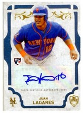 Juan Lagares autographed baseball card 2015 Topps Supreme #SAJL Certified Rookie