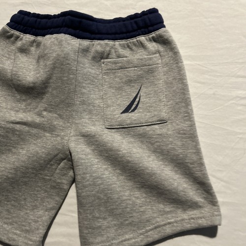 Nautica Toddler Boys Solid Fleece Logo Shorts - Grey Heathe - Size: Med (5) -NWT - Picture 12 of 15