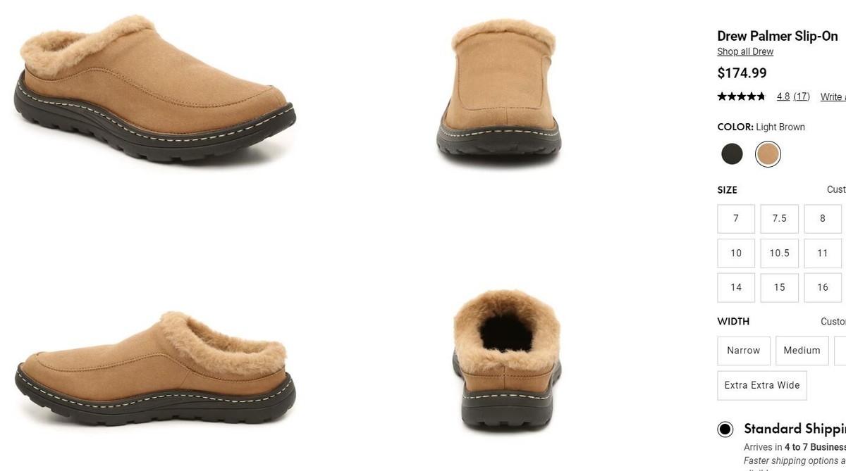 DREW Palmer Clog Brown Microsuede Slipper Clogs Men\'s sz 10.5 Drew Men main image 2
