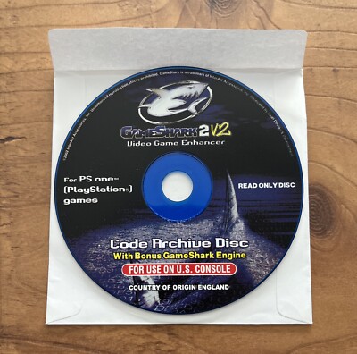 Gameshark 2 V2 Code Archive DISC ONLY Playstation 1 PS One PS1 Cheat Codes VTG