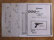 Kit de sellado de junta tórica Crosman 150 157 One (1) + vista explotada + lista de piezas + guía