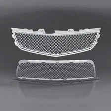 Front Upper Lower Main Grille Combo For Cadillac CTS-V 08-14 #23345018 Silvery