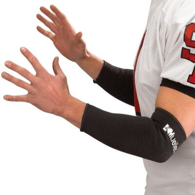 Mueller Elbow Turf Sleeve, Black, Large (Pair)