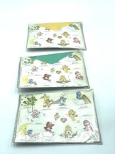 Vintage Care Bears LOT 3 Paper Letter Cards Sticker Letter Paper  BB