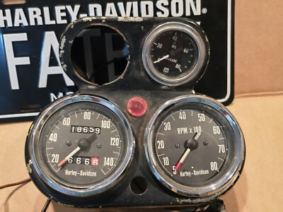 Harley Davidson Gauges Speedometer Tachometer Shovelhead Sportster