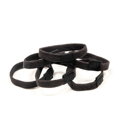 Corbatas para el cabello orgánicas y biodegradables - negras (paquete de 6 corbatas para el cabello) - Imagen 2 de 7