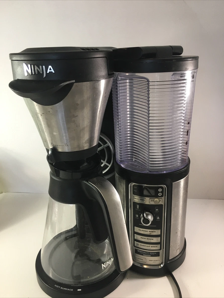 Ninja CF080Q Coffee Bar Auto-iQ Brewer with Glass Carafe Black/Silver –