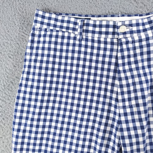 Polo Ralph Lauren Shorts Mens 32 White Blue Gingham 9" Inseam Performance Chino - Picture 14 of 19