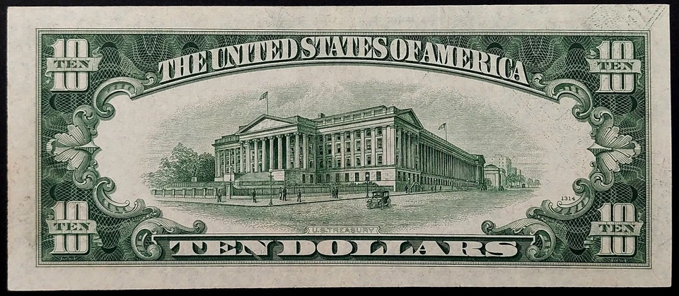 1934 D $10 Federal Reserve Note, STAR NOTE, New York! Uncirculated! Fr# 2009 *. - Image 4 of 4