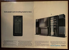 1986 Sony Access Audio Video Entertainment Systems Vintage Print AD LCD Remote