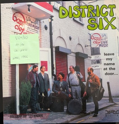 District Six Leave My Name At The Door Vinyl Record VG+/VG WAVE29 1986