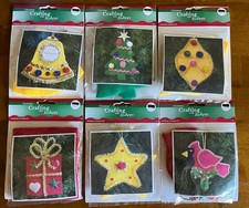 Felt Ornament Craft Kit Cardinal, Tree, Gift, Bell, Star, Ornament U-Pick BNIP
