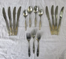 Lot of 15 Vintage Western Airlines First Class Stainless Flatware
