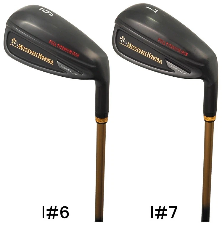 MUTSUMI HONMA Full Titanium Iron 5p Set #6~PW R-Flex MH Original Graphite Shaft - Image 2 of 4