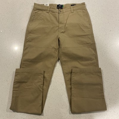 Men Docker Utility Cargo Straight Fit Water Less Khaki 32/34 Double Knee NWT