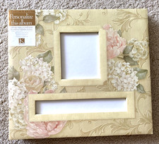 K Company English Floral Scrapbook Album Post Bound Stickers Some Missing 12x12