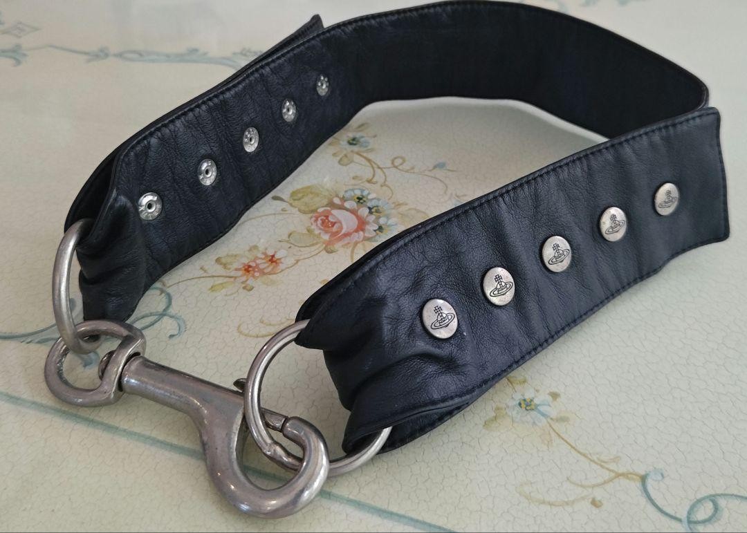 小物 Vivienne Westwood leather orb studs belt Vivienne Westwood Orb Leather Belt - Black - One Size