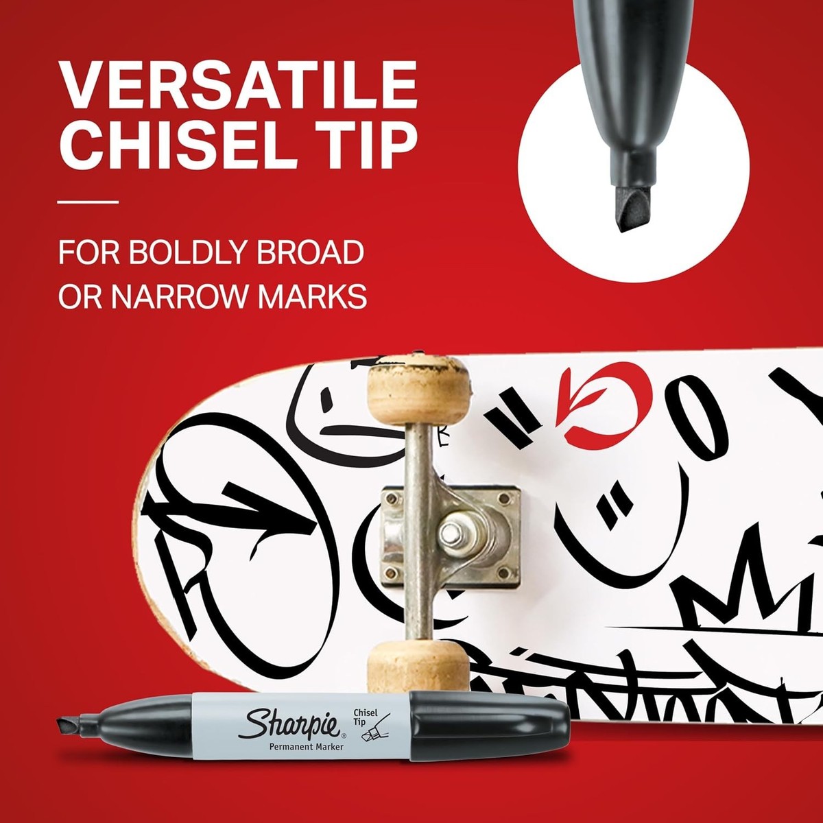 Sharpie Permanent Markers Chisel Tip Black 12 Count Box Waterproof Quick Drying View 5