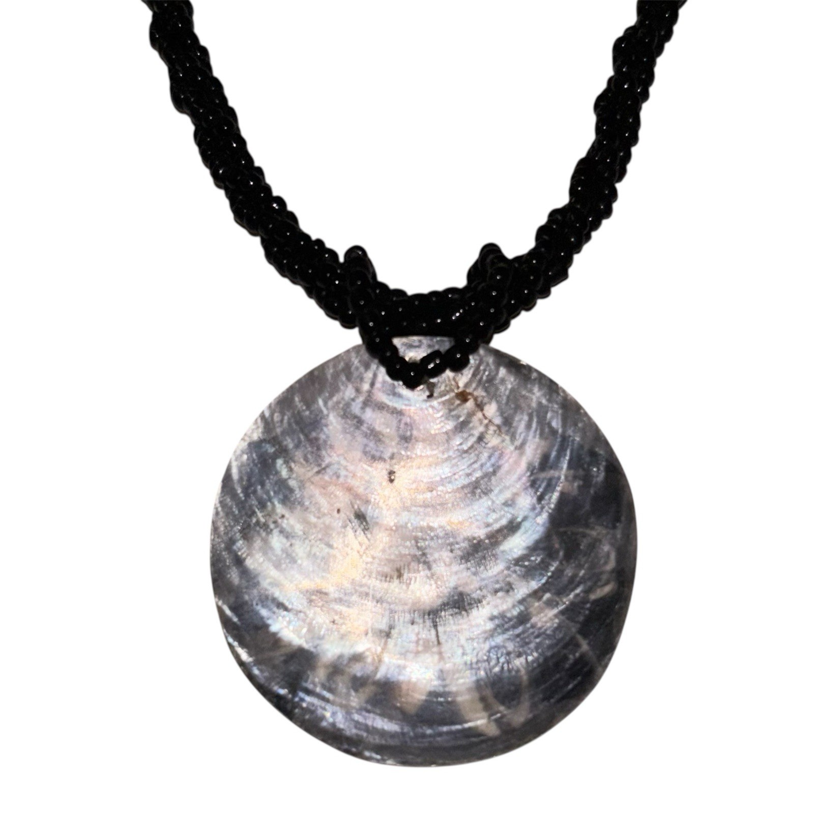 Shell Beaded Necklace Black - image 7