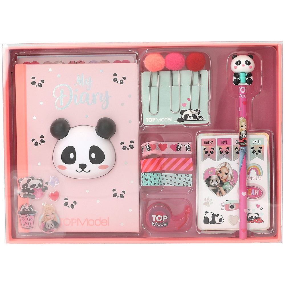 Depesche TOPModel Panda Diary Set with Accessories and Stickers Gift Box