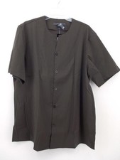 Noel Asmar Men's Spa Uniform Shirt Large Brown NA003 Tuscan NWT