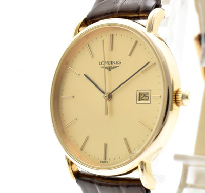 Lesen [N NEUWERTIG] Longines La Grande Classique L7.984.2 Gold Qz Herrenuhr...