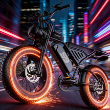 2500W Adult Electric Dirt Bike 33MPH 20" Fat Tire 48V 20AH NFC Dual Brake Ebike