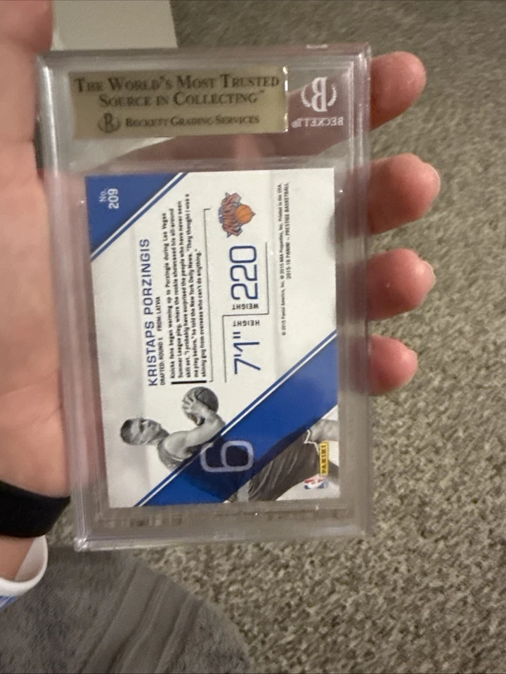2015 Prestige Rookies Kristaps Porzingis BGS 9.5 Rookie RC - Image 2 of 2