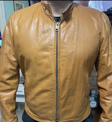 This Genuine Leather Garment 70's Jacket Lightweight Leather Cafe Racer