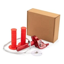  Mini Bike Throttle Kit Universal 7/8" 22mm CNC Quick Action Twist Throttle Red