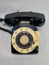 Vintage Black Rotary Phone Northern Telecom Corp. South Carolina Radio Station 
