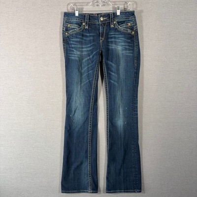 Rock Revival Jeans Womens 31 (Fits 32x34) Blue Gwen Bootcut Denim Cowboy