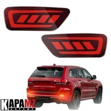 Red LED Rear Reflector Tail Light Turn Signal For 2011-2021 Jeep Grand Cherokee