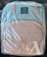 LAND Traveling Share Diaper Bag Backpack Pink/Gray