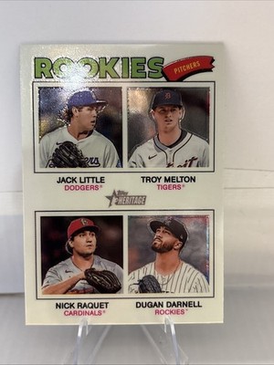 2026 Topps Heritage Rookies Pitchers Chrome Troy Melton Little Raquet Darnell