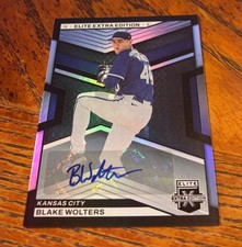 2023 Panini Elite Extra Edition Base Signatures Auto# 126 Blake Wolters Royals