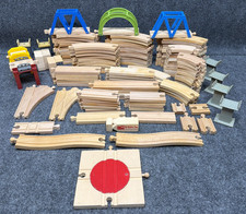 Thomas Friends Mix Brands Wooden Lot Train Tracks VTG 110 Pc Straight Turn Misc