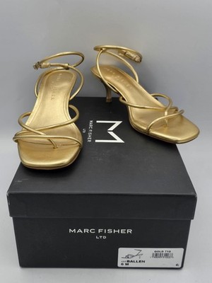 Women's Ballen Heeled Sandal Sz 6M Gold 710 - Used Excellent W/ Box