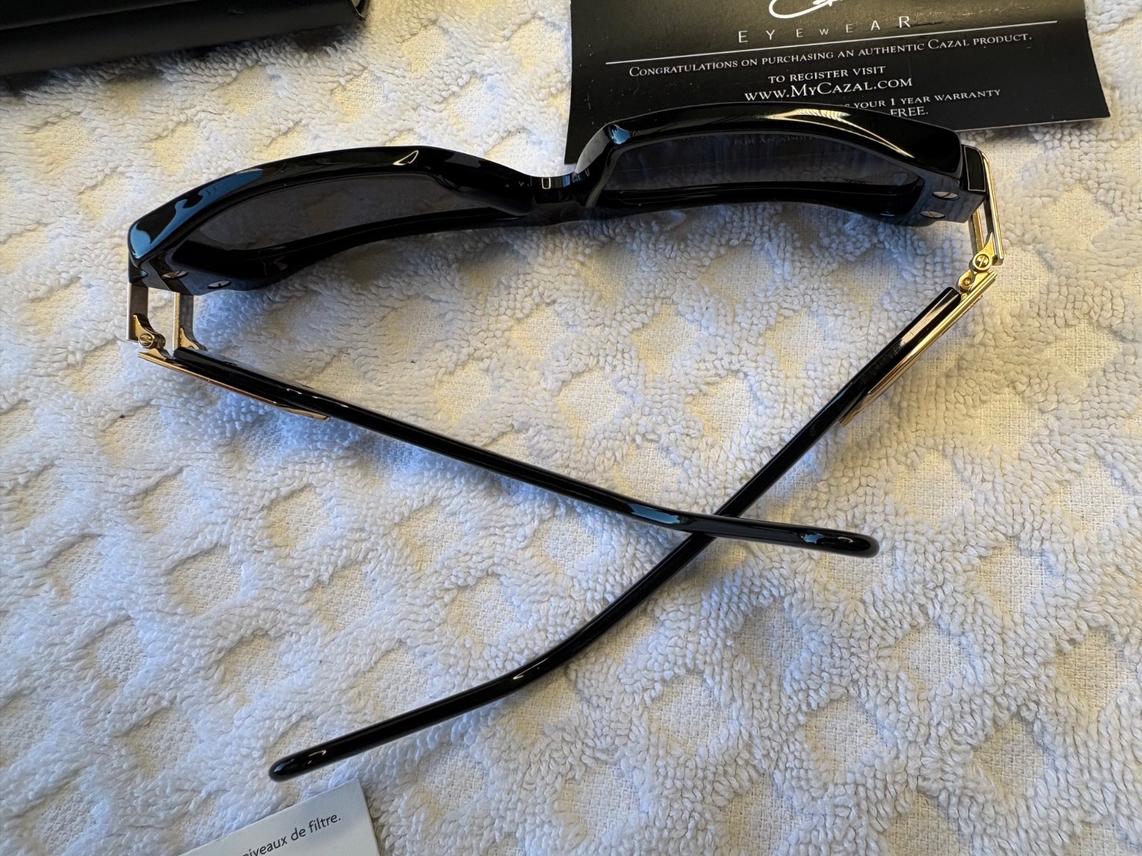 Cazal Grey Gradient Rectangular Unisex Sunglasses… - image 9