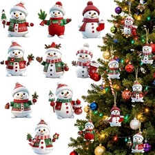 Christmas Tree Ornament Decoration,9Pcs Christmas Tree Acrylic Pendant, Cute ...