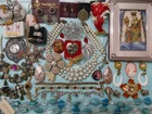 Jewelry Lot +40p Crown Trifari 925 PD Italy+ Locket Coin +Brooches Rings+vtg-Now