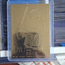 topps babe ruth new york yankees base set #30 metal baseball card