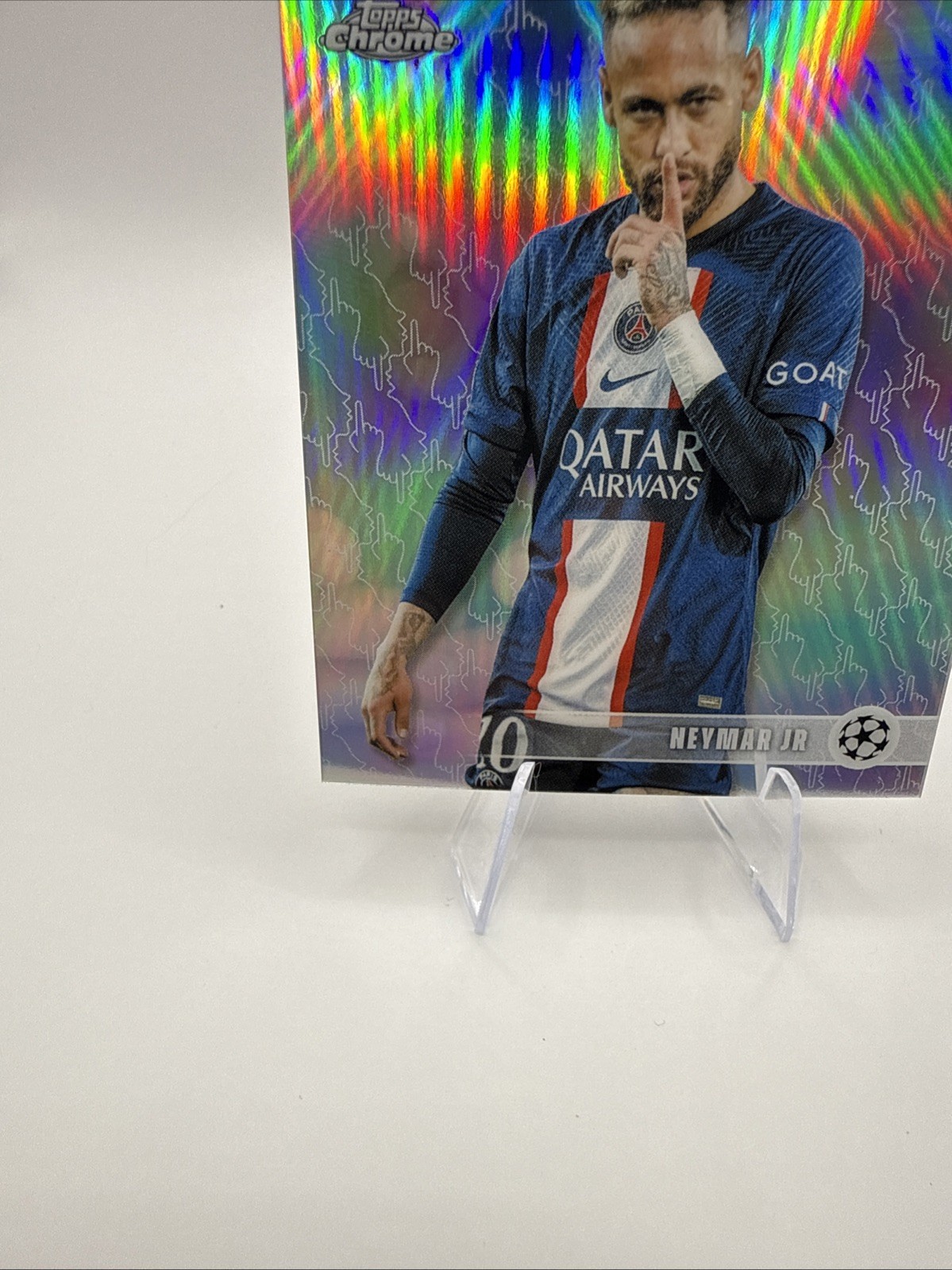 2026 Topps Chrome Soccer - Neymar - Silenced Refractor Card No. SHH-1 view 9