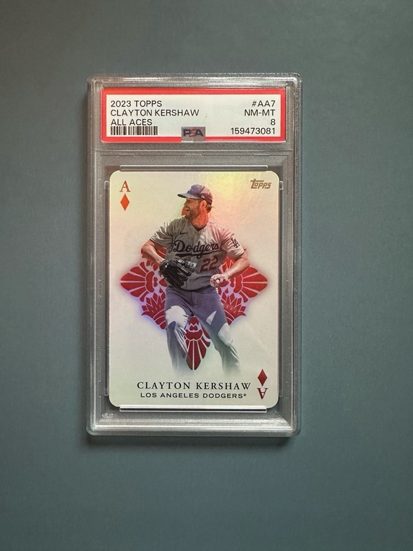 Topps 2023 Series 1 All Aces Clayton Kershaw Dodgers PSA 9 Card #AA-7