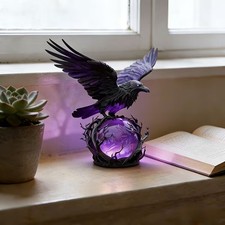 Gothic Night Light Glowing Orb Lamp Intricate...