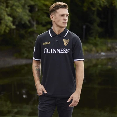 Guinness Men's Black Polo Shirt - Photo 1/4