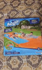 H20 Go Aqua Ramp Triple Water Slide Speed Ramp With Drench Pool 