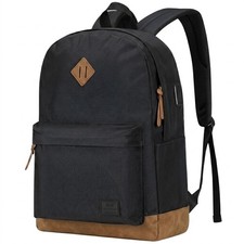 Travel Laptop Backpack for Men Women with USB Charging Port, Black