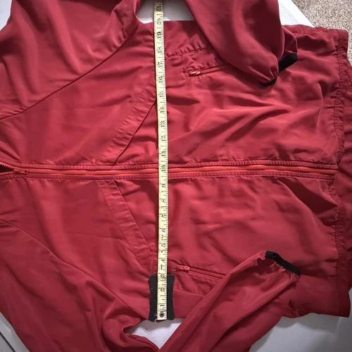 Bearded Goat Full Zip Up Jacket Red Size Small Lumbar Pocket Outdoor Hiking image 9