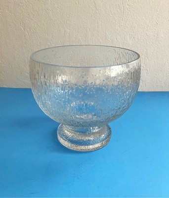 Large Iittala Finland Kekkerit Footed Centerpiece Bowl Timo Sarpaneva 7.5 x 7''